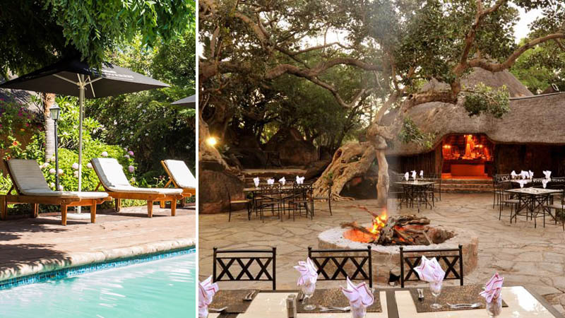 Bekväma lodgar i naturen med pool på äventyr i Sydafrika.